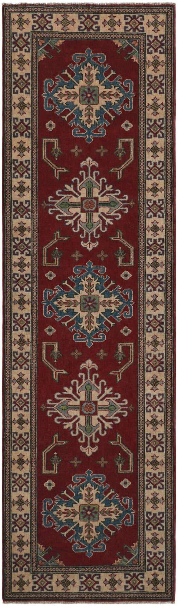 2' 10 x 9' 7 Hand Knotted Kazak Runner Rug