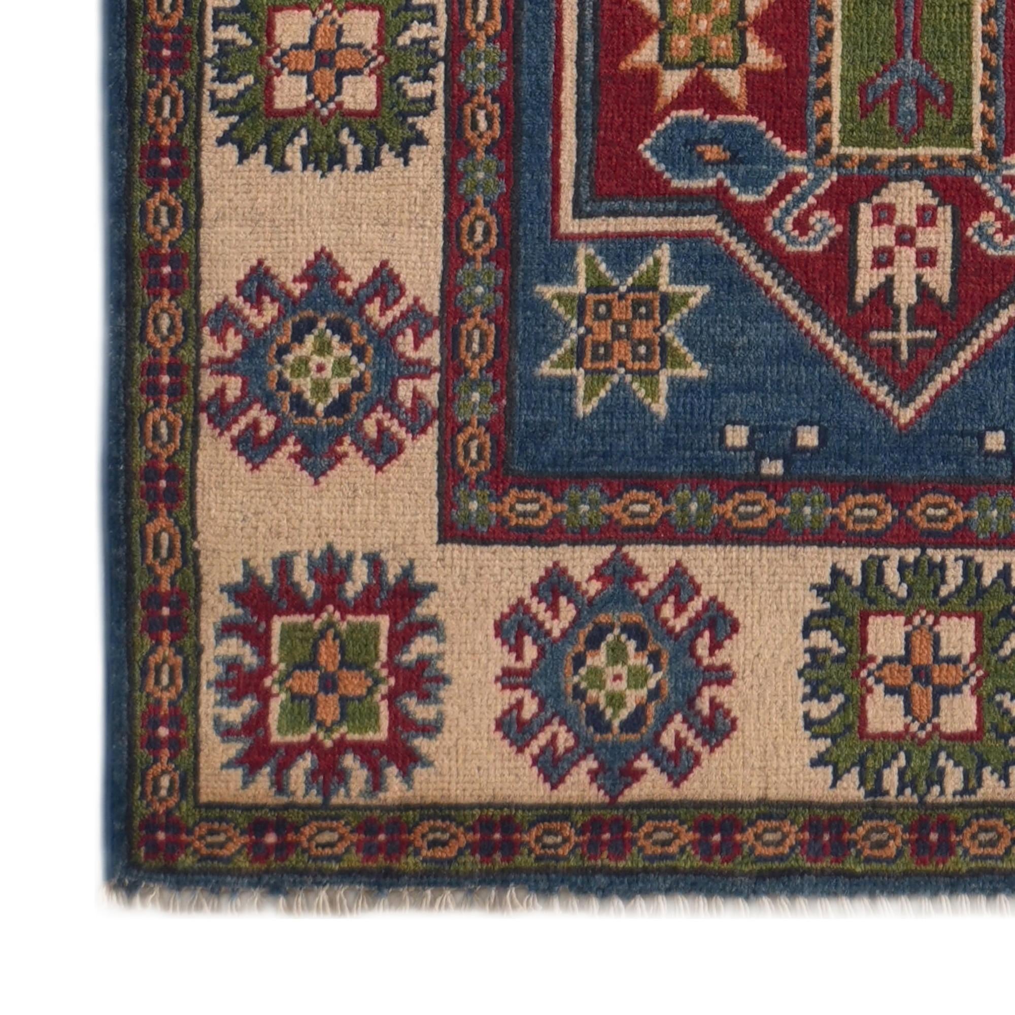 Detail image 7 of 10: 2' 8 x 10' Hand Knotted Kazak Runner Rug