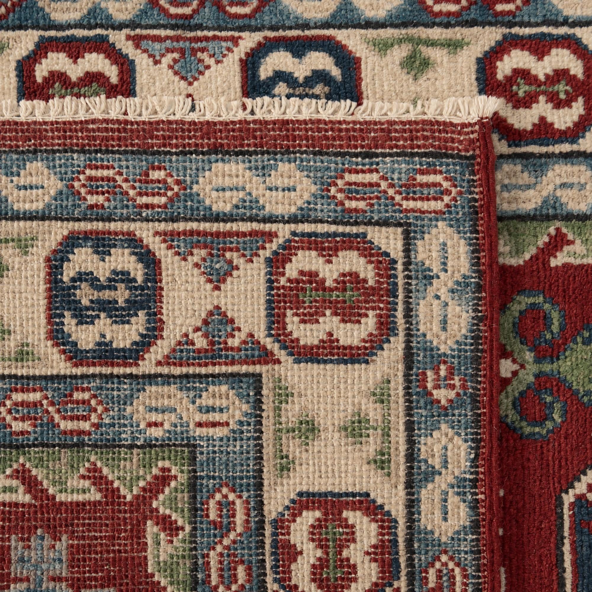 85cm x 290cm Hand Knotted Kazak Runner Rug