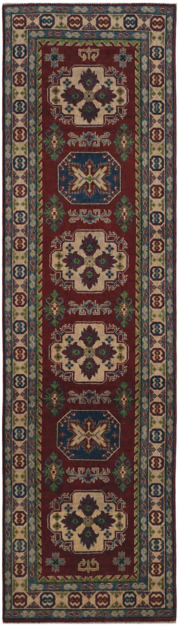 2' 9 x 9' 7 Hand Knotted Kazak Runner Rug