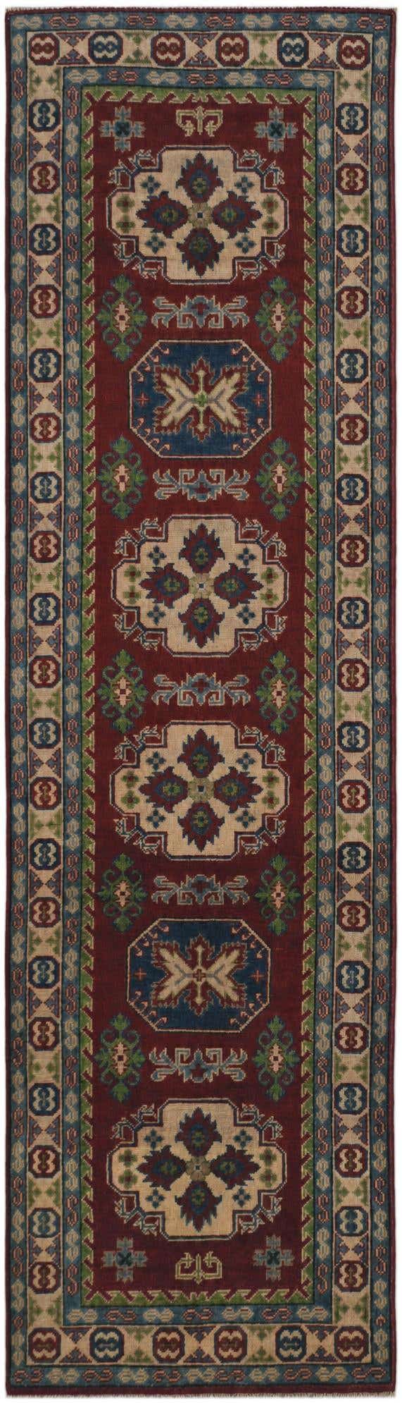 2' 9 x 9' 7 Hand Knotted Kazak Runner Rug