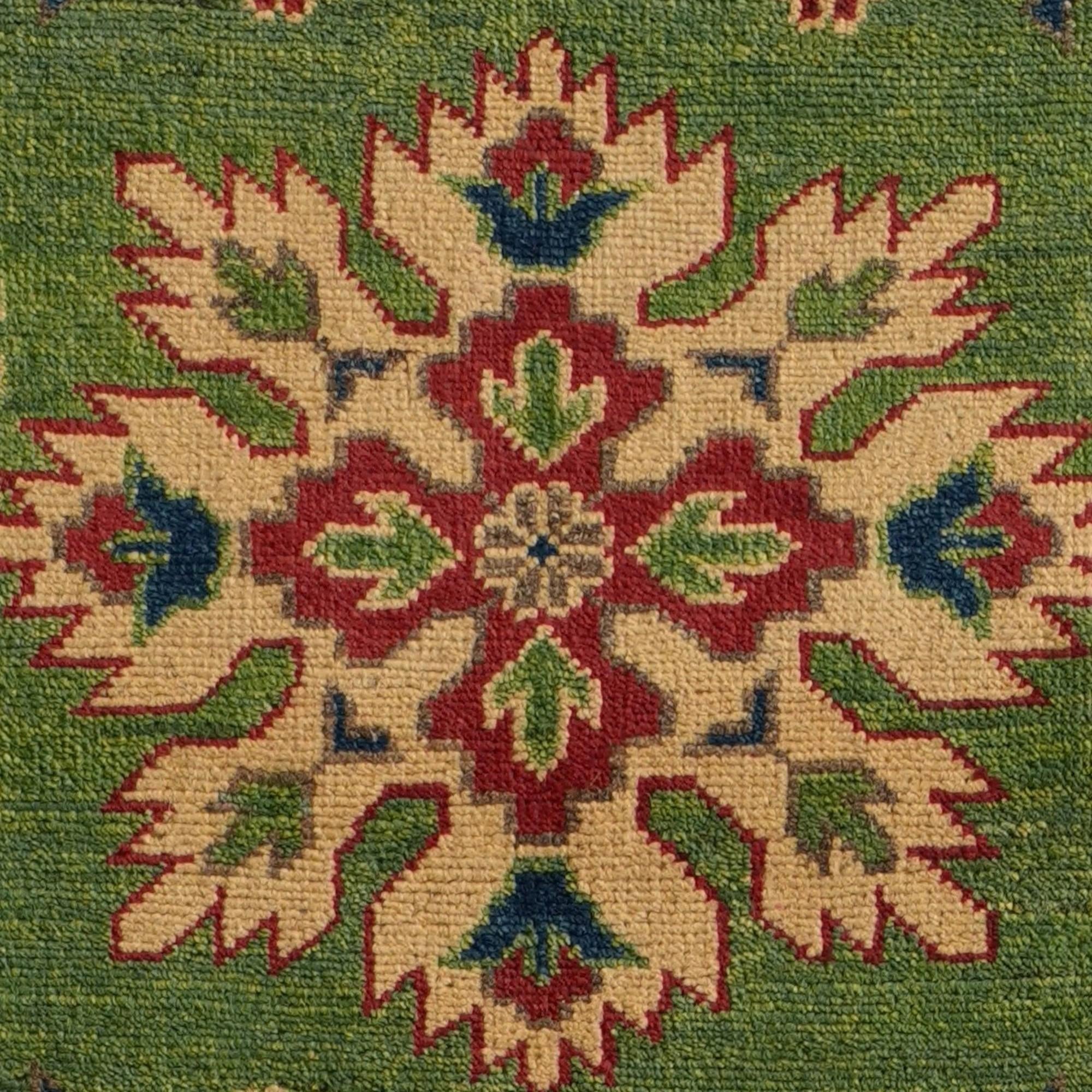 Detail image 10 of 10: 2' 10 x 8' 6 Hand Knotted Kazak Runner Rug