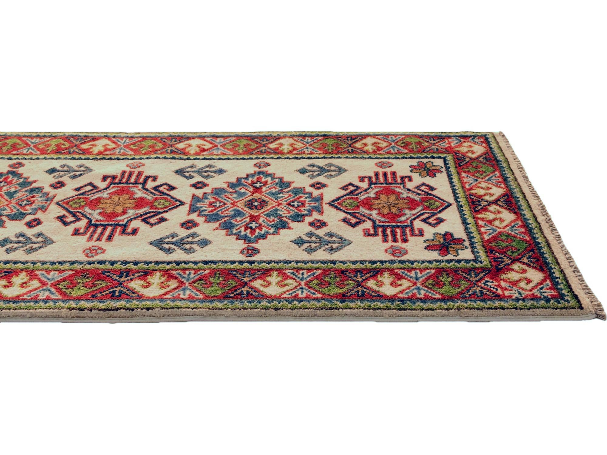2' x 6' 2 Hand Knotted Kazak Runner Rug