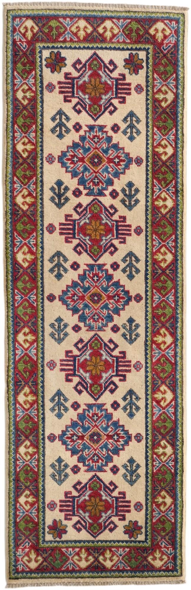 2' x 6' 2 Hand Knotted Kazak Runner Rug