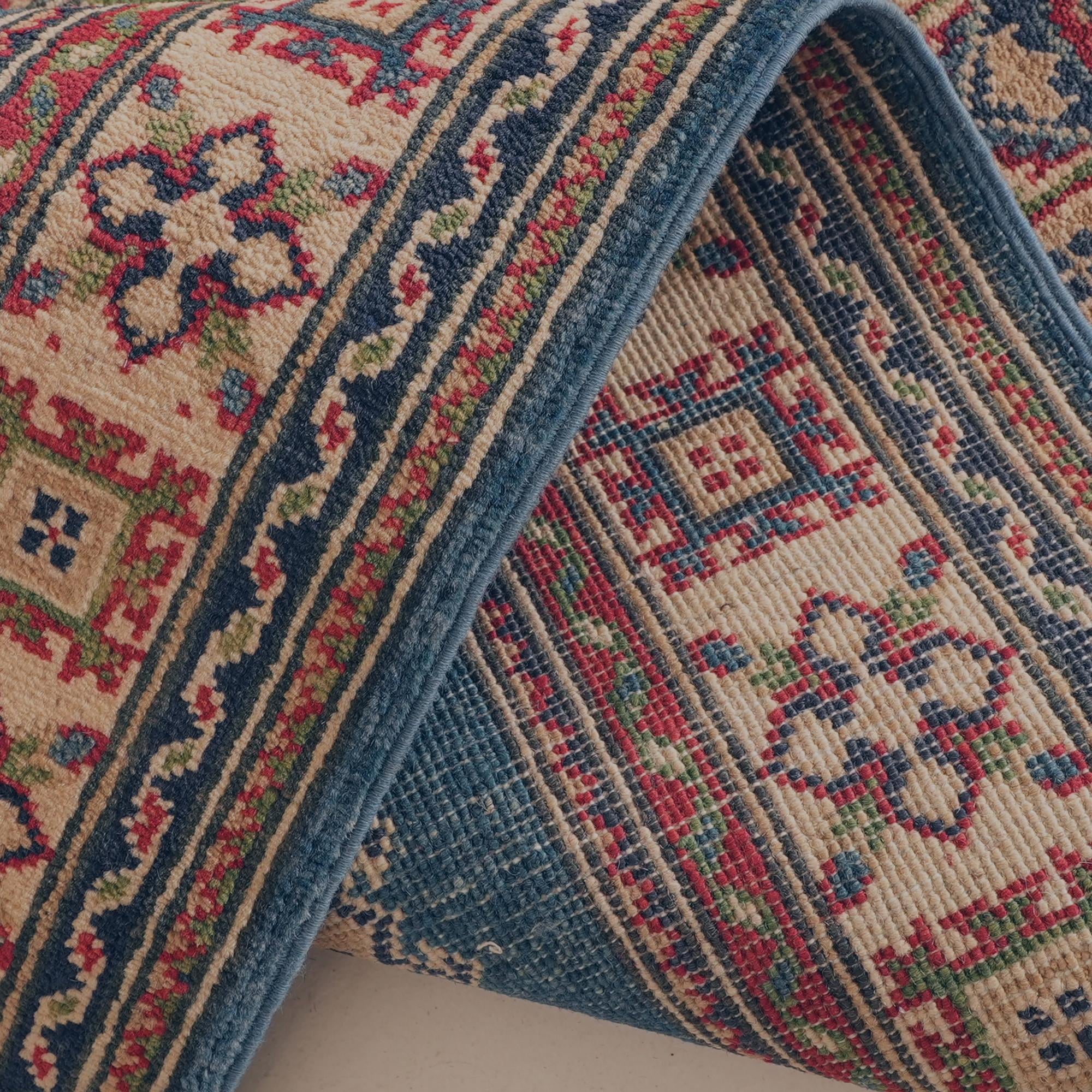 80cm x 300cm anudado a mano Kazak Alfombra Pasillera