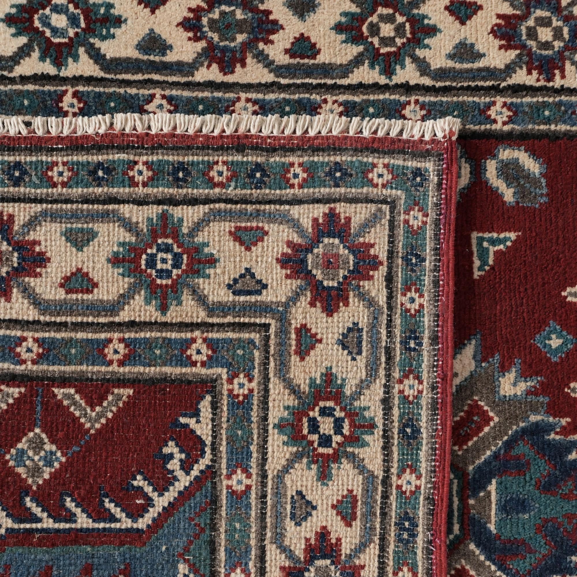 85cm x 295cm Hand Knotted Kazak Runner Rug