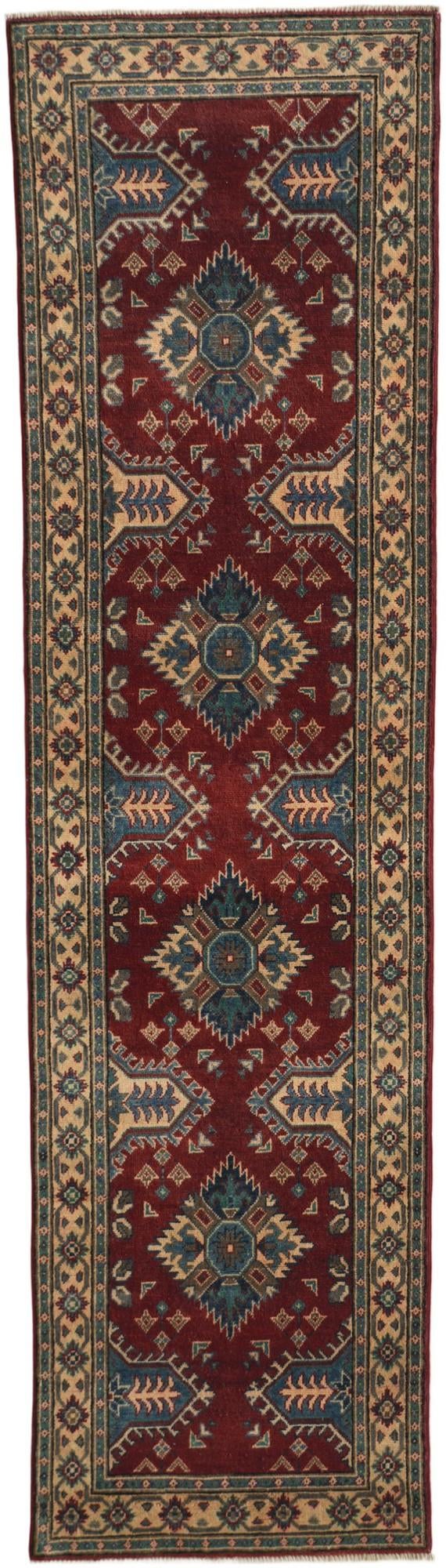 85cm x 295cm Hand Knotted Kazak Runner Rug