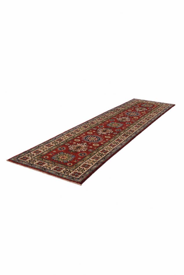Detail image of 2' 6 x 9' 11 Hand Knotted Kazak Runner Rug