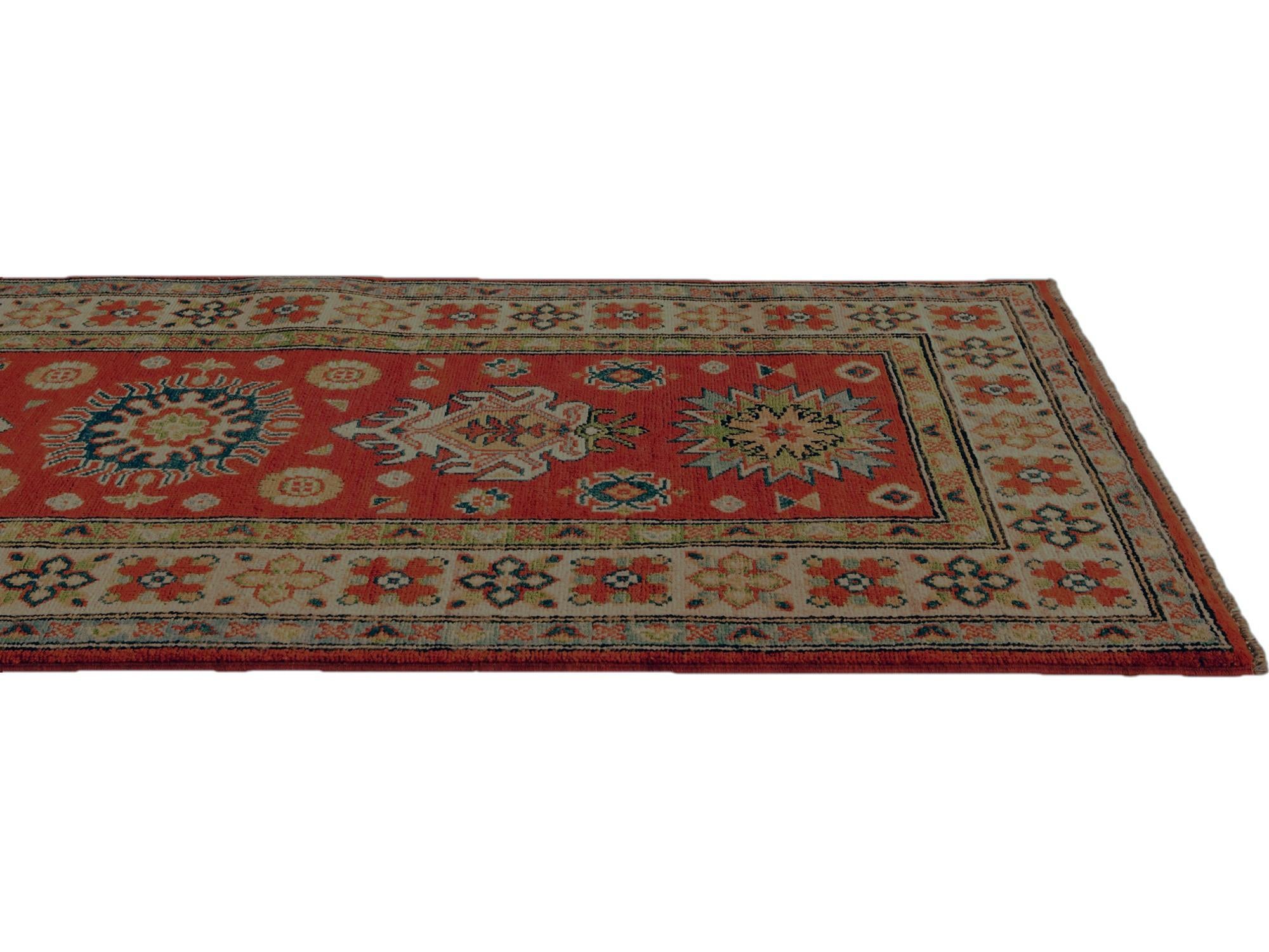2' 6 x 9' 11 Hand Knotted Kazak Runner Rug