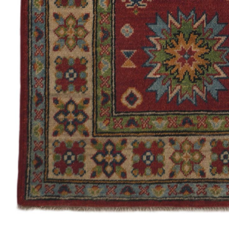 Detail image of 2' 6 x 9' 11 Hand Knotted Kazak Runner Rug