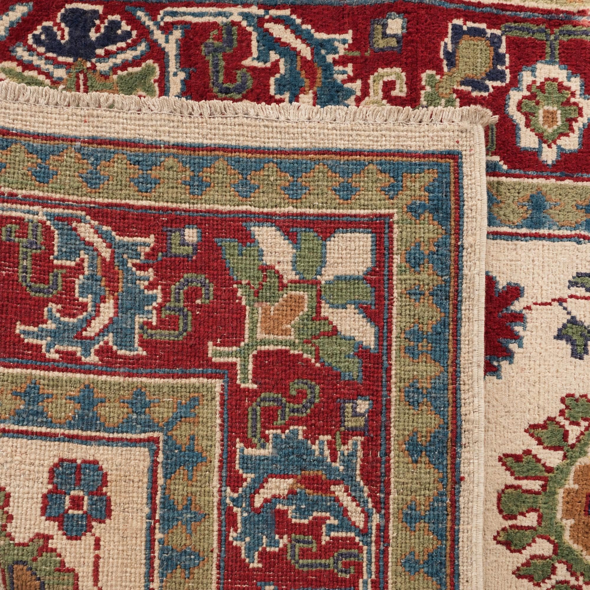 90cm x 300cm Hand Knotted Kazak Runner Rug