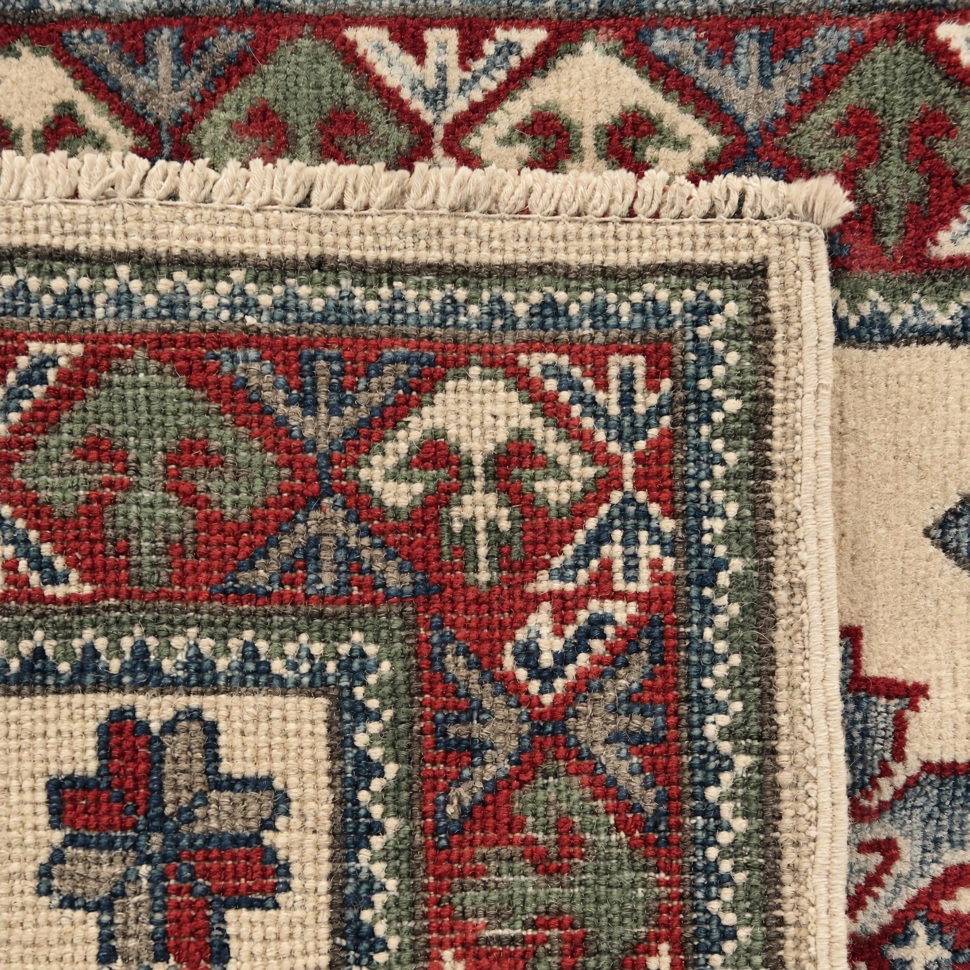 60cm x 180cm anudado a mano Kazak Alfombra Pasillera