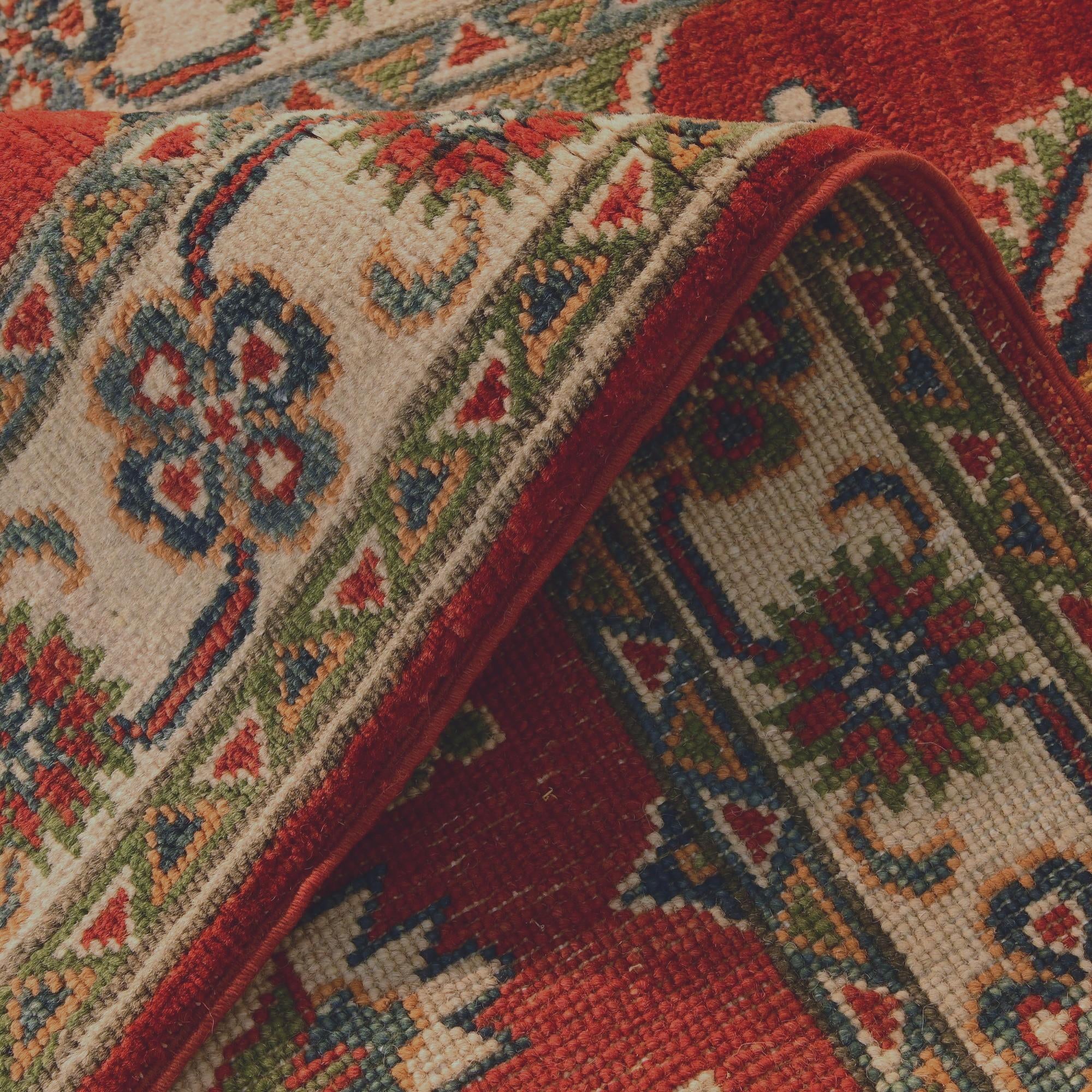 2' 8 x 9' 9 Hand Knotted Kazak Runner Rug