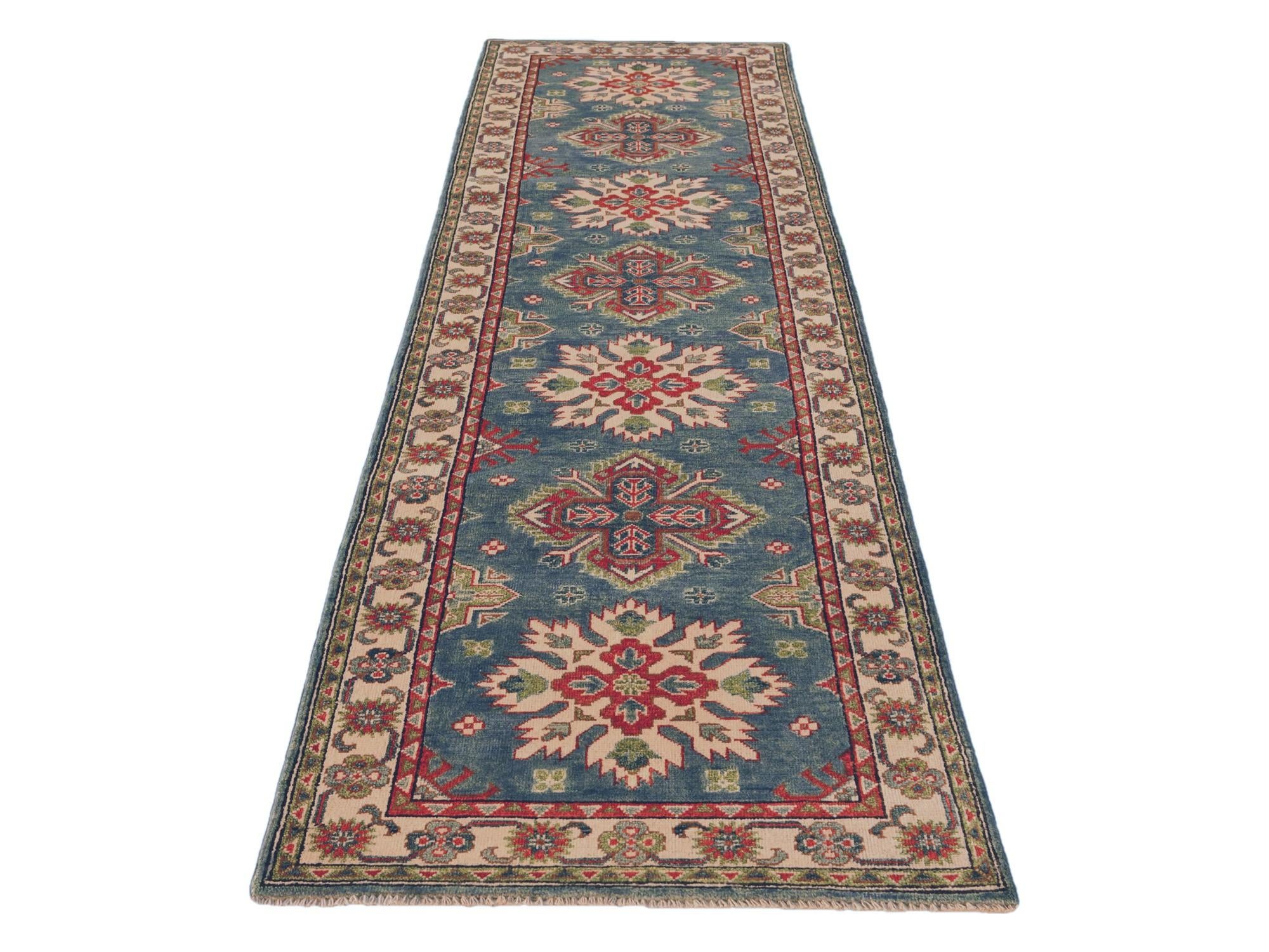 2' 8 x 9' 9 Hand Knotted Kazak Runner Rug