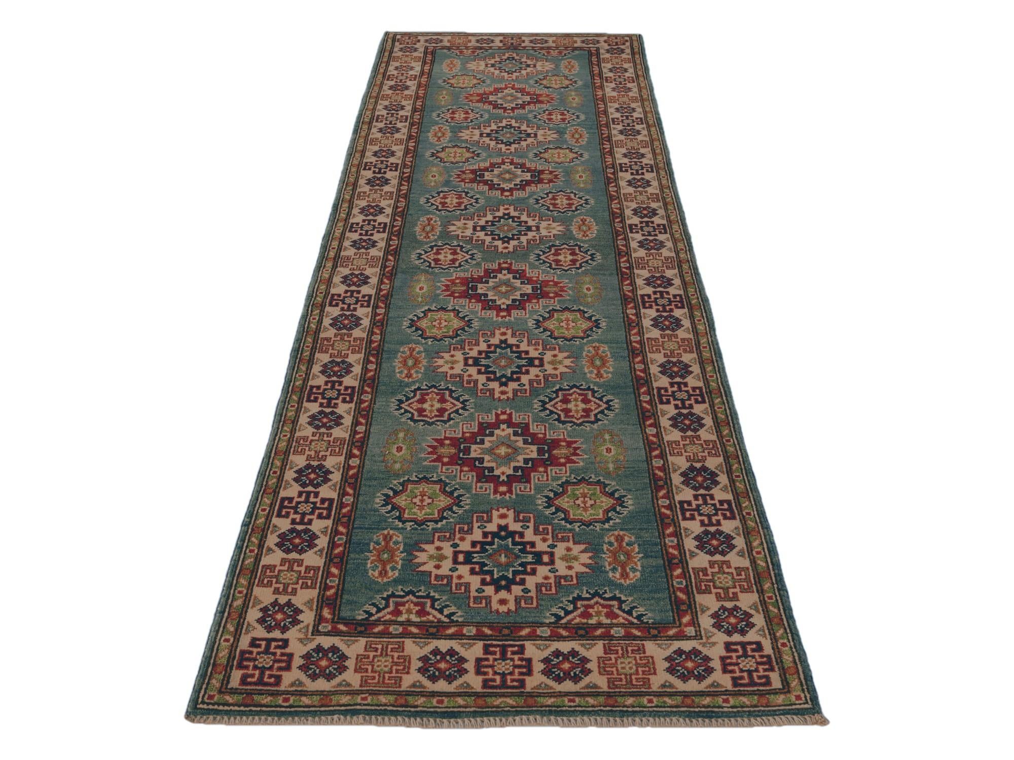 2' 9 x 9' 11 Hand Knotted Kazak Runner Rug