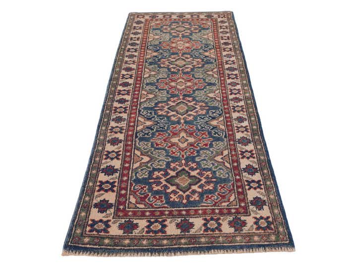 65cm x 180cm anudado a mano Kazak Alfombra Pasillera