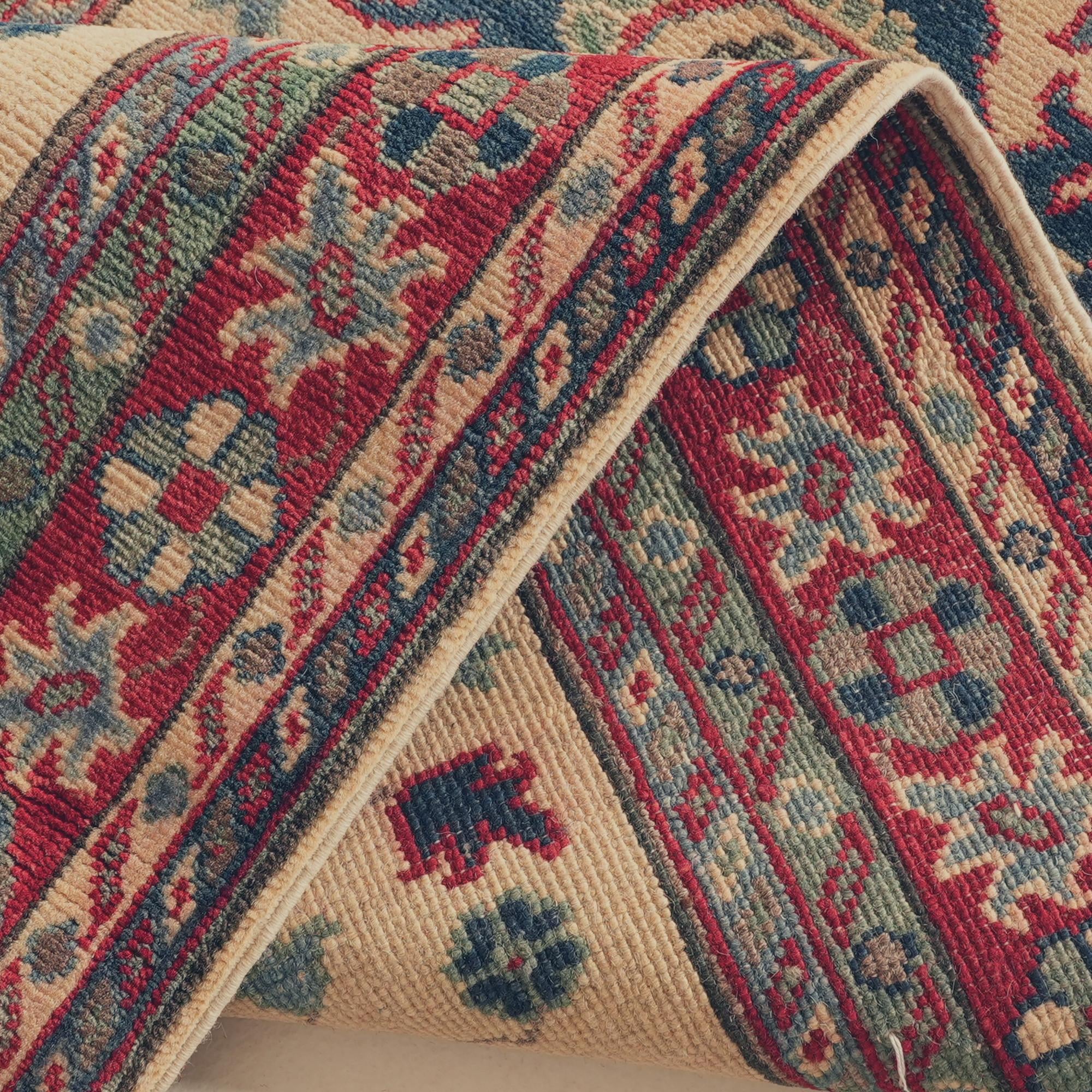 Detail image 8 of 10: 2' 8 x 9' 11 Hand Knotted Kazak Runner Rug