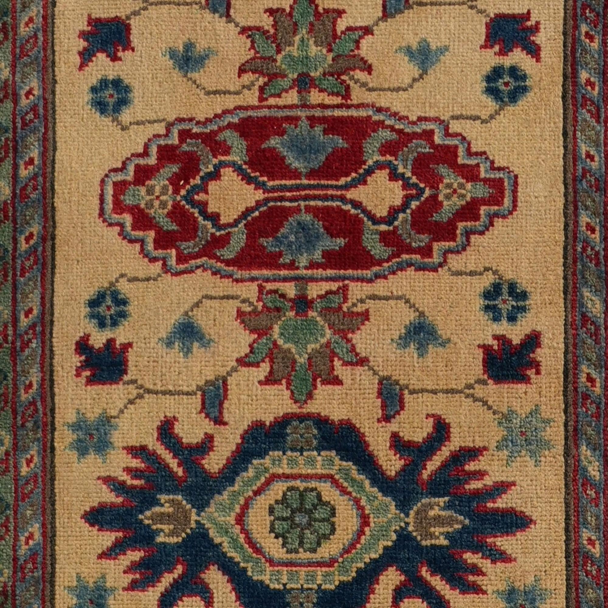 Detail image 10 of 10: 2' 8 x 9' 11 Hand Knotted Kazak Runner Rug