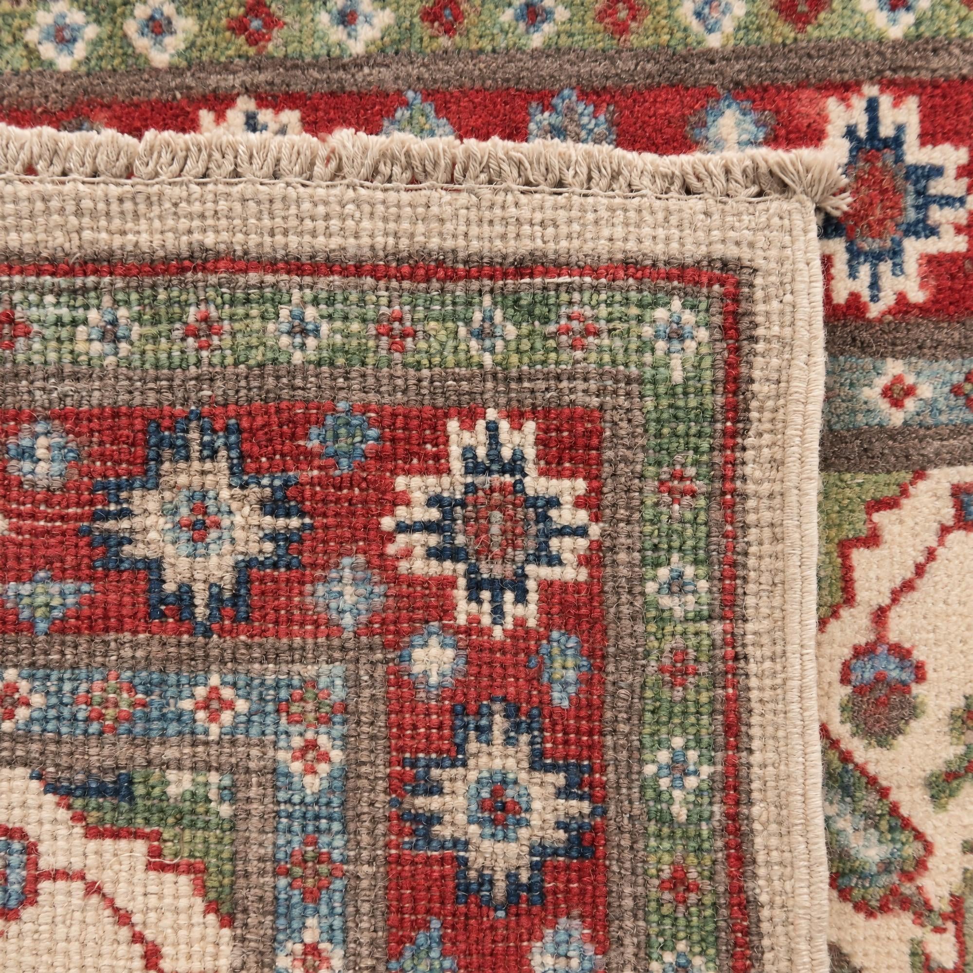 65cm x 185cm anudado a mano Kazak Alfombra Pasillera