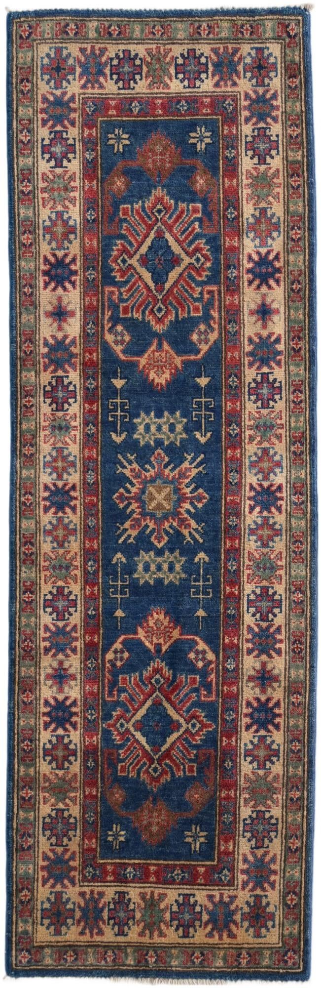 2' x 6' 1 Hand Knotted Kazak Runner Rug