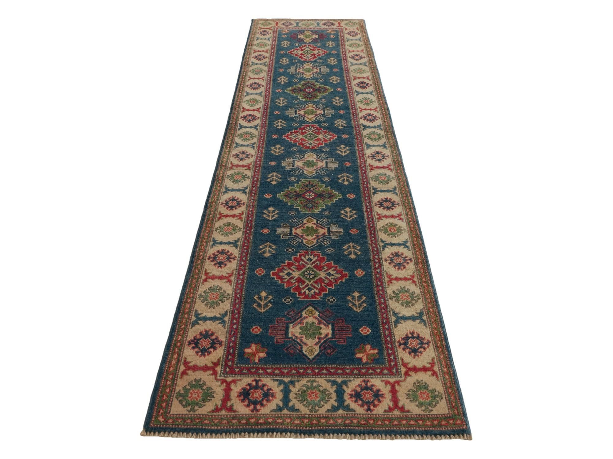 2' 6 x 9' 10 Hand Knotted Kazak Runner Rug