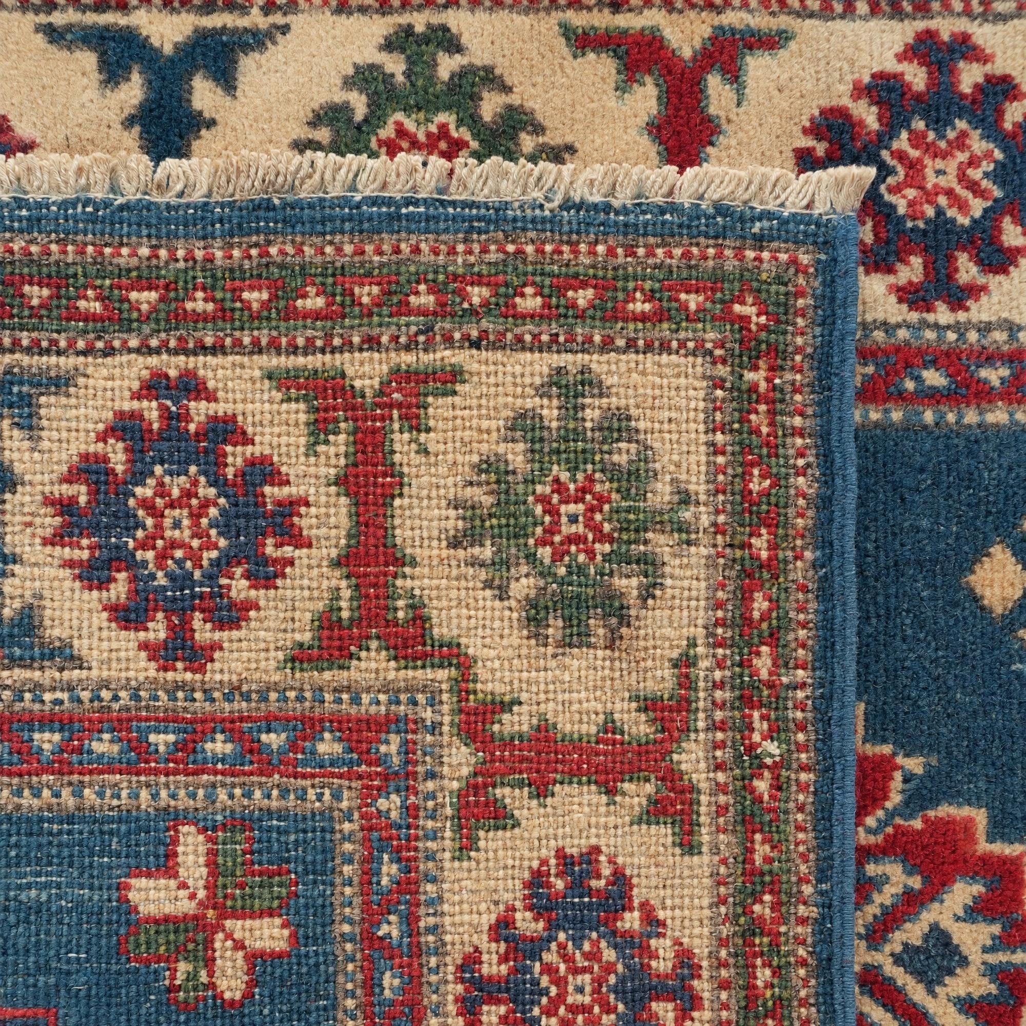 75cm x 300cm Hand Knotted Kazak Runner Rug