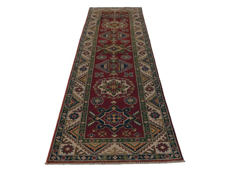 Detail image of 2' 7 x 10' Hand Knotted Kazak Runner Rug