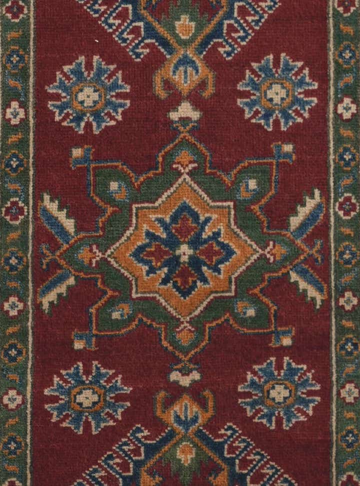 2' 7 x 10' Hand Knotted Kazak Runner Rug