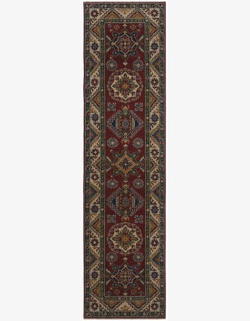 2' 7 x 10' Hand Knotted Kazak Runner Rug