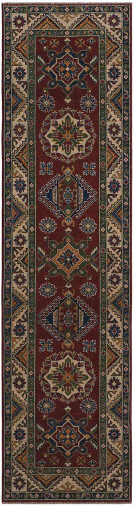 2' 7 x 10' Hand Knotted Kazak Runner Rug