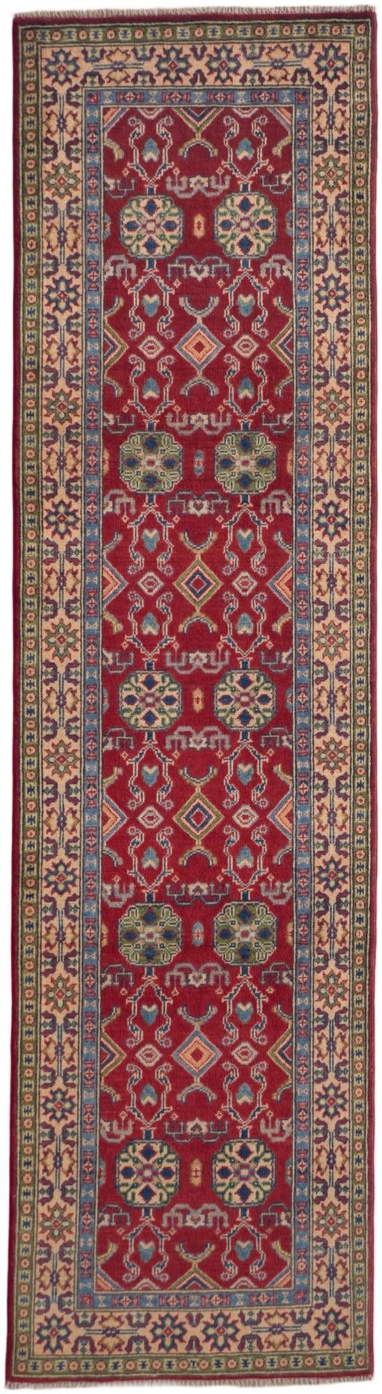 80cm x 305cm Hand Knotted Kazak Runner Rug
