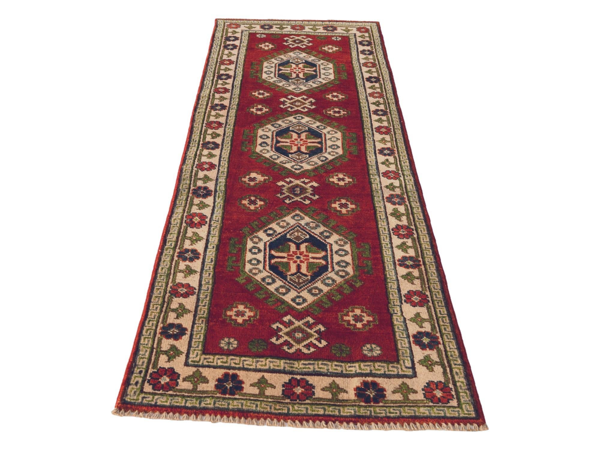 2' x 6' Hand Knotted Kazak Runner Rug