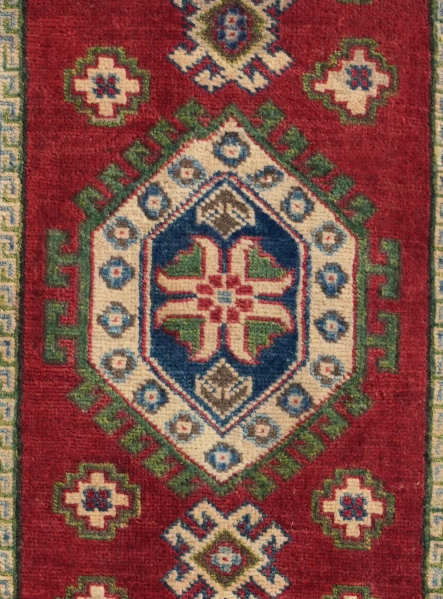 2' x 6' Hand Knotted Kazak Runner Rug