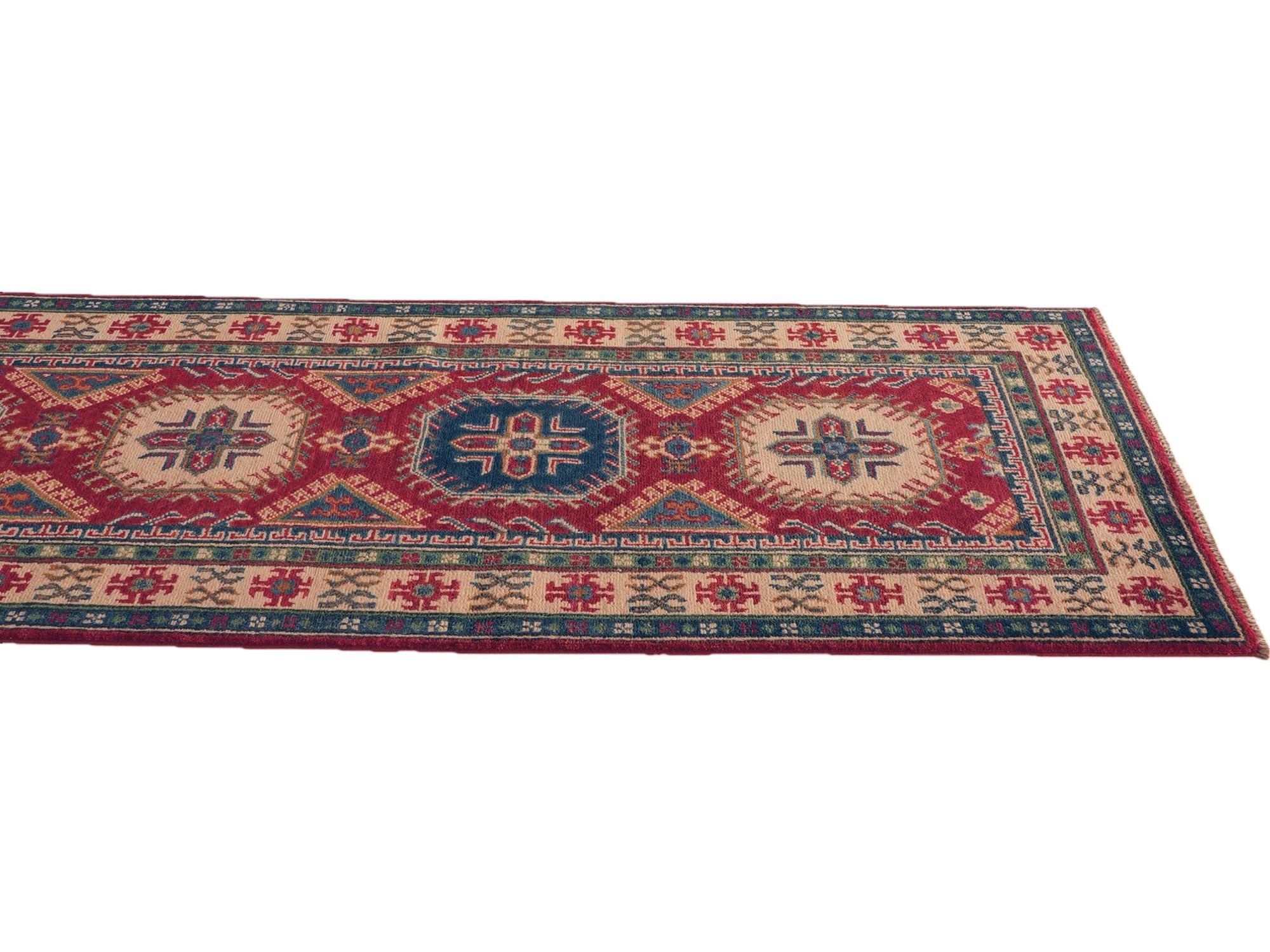 Detail image 6 of 10: 2' 8 x 8' 9 Hand Knotted Kazak Runner Rug