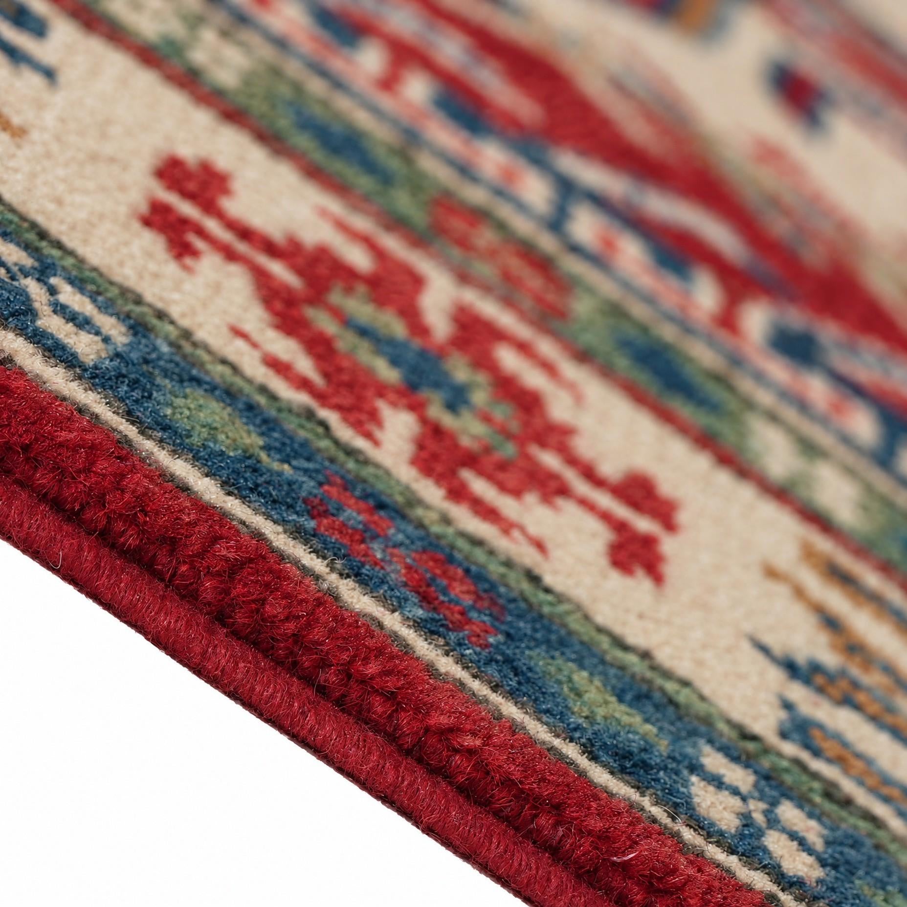 80cm x 265cm Hand Knotted Kazak Runner Rug