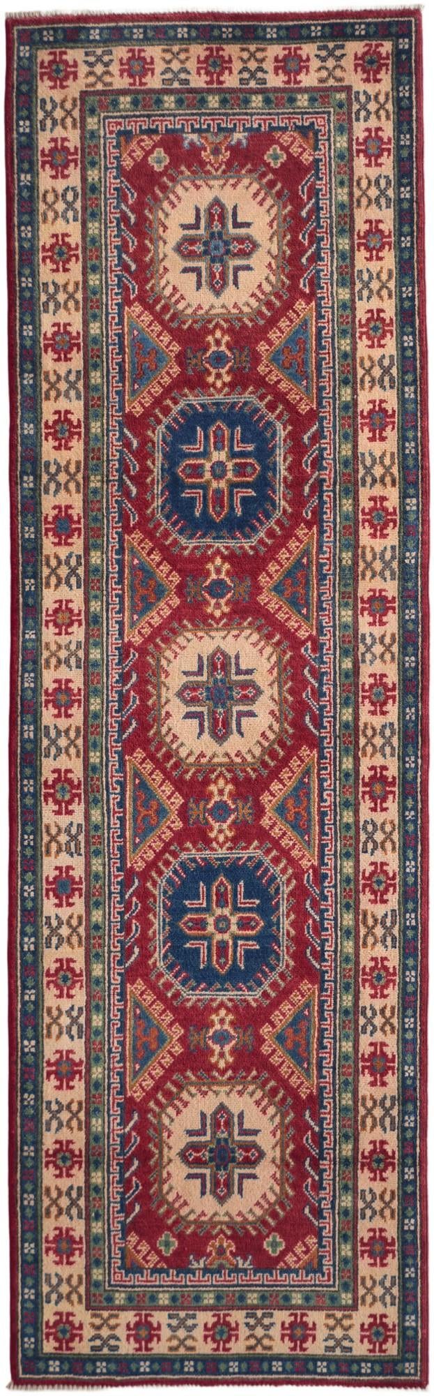 Detail image 2 of 10: 2' 8 x 8' 9 Hand Knotted Kazak Runner Rug