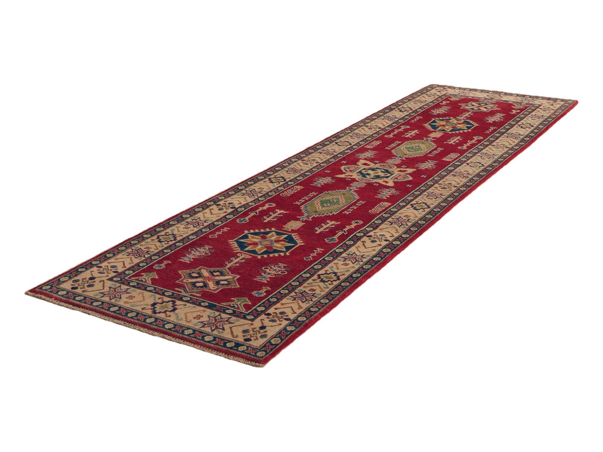 85cm x 295cm anudado a mano Kazak Alfombra Pasillera