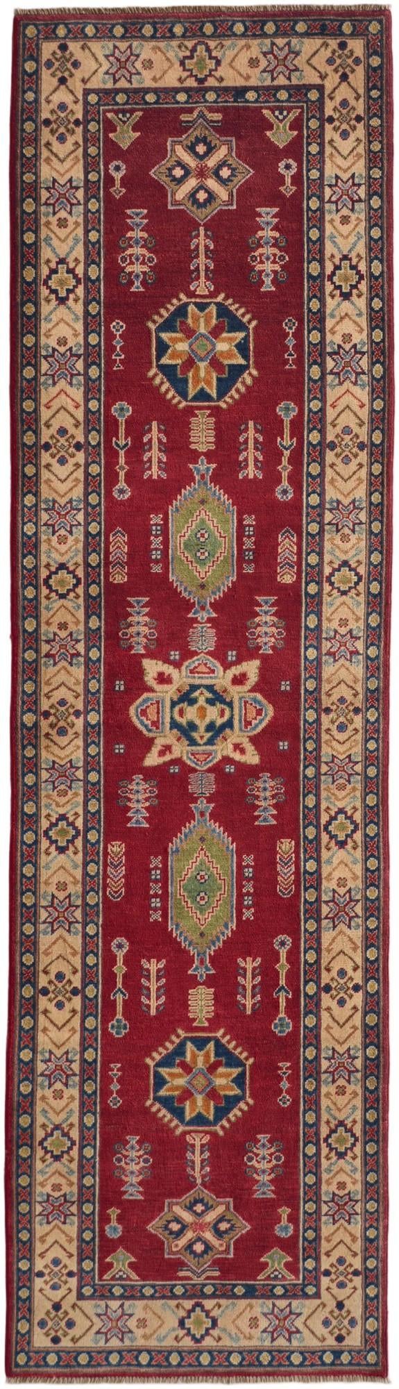 85cm x 295cm anudado a mano Kazak Alfombra Pasillera