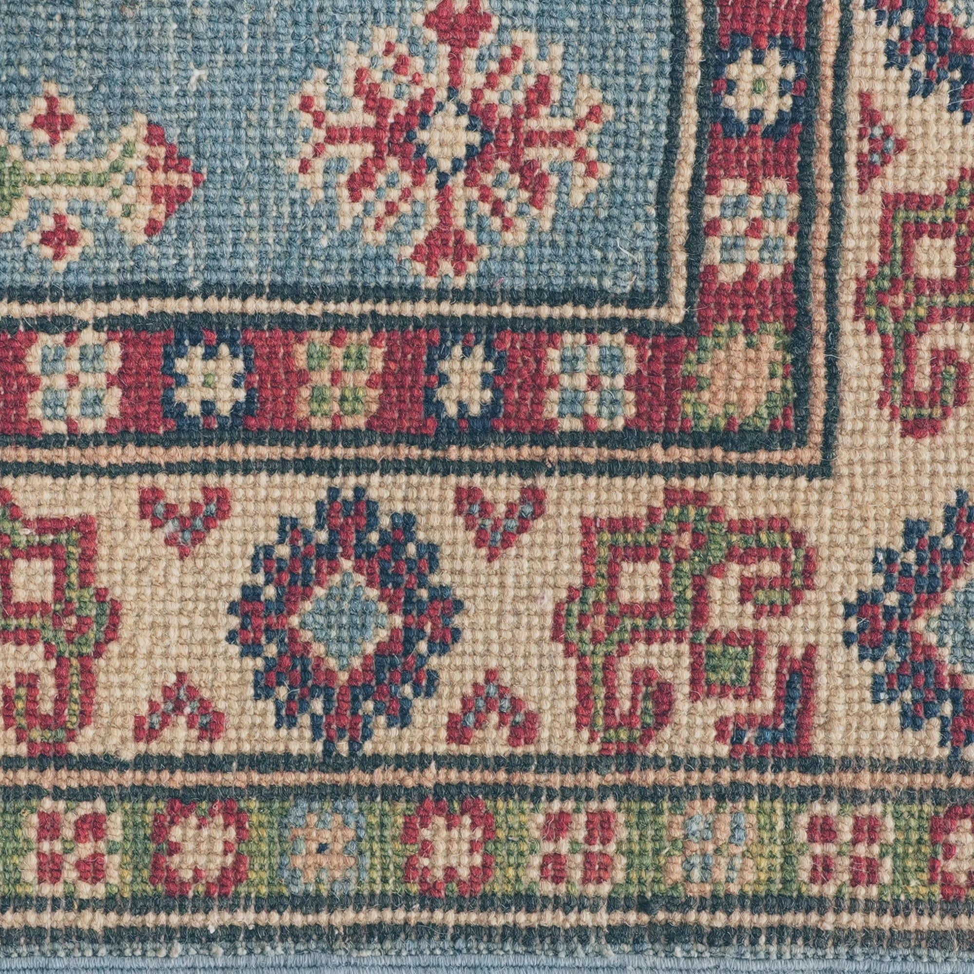 80cm x 195cm Hand Knotted Kazak Runner Rug