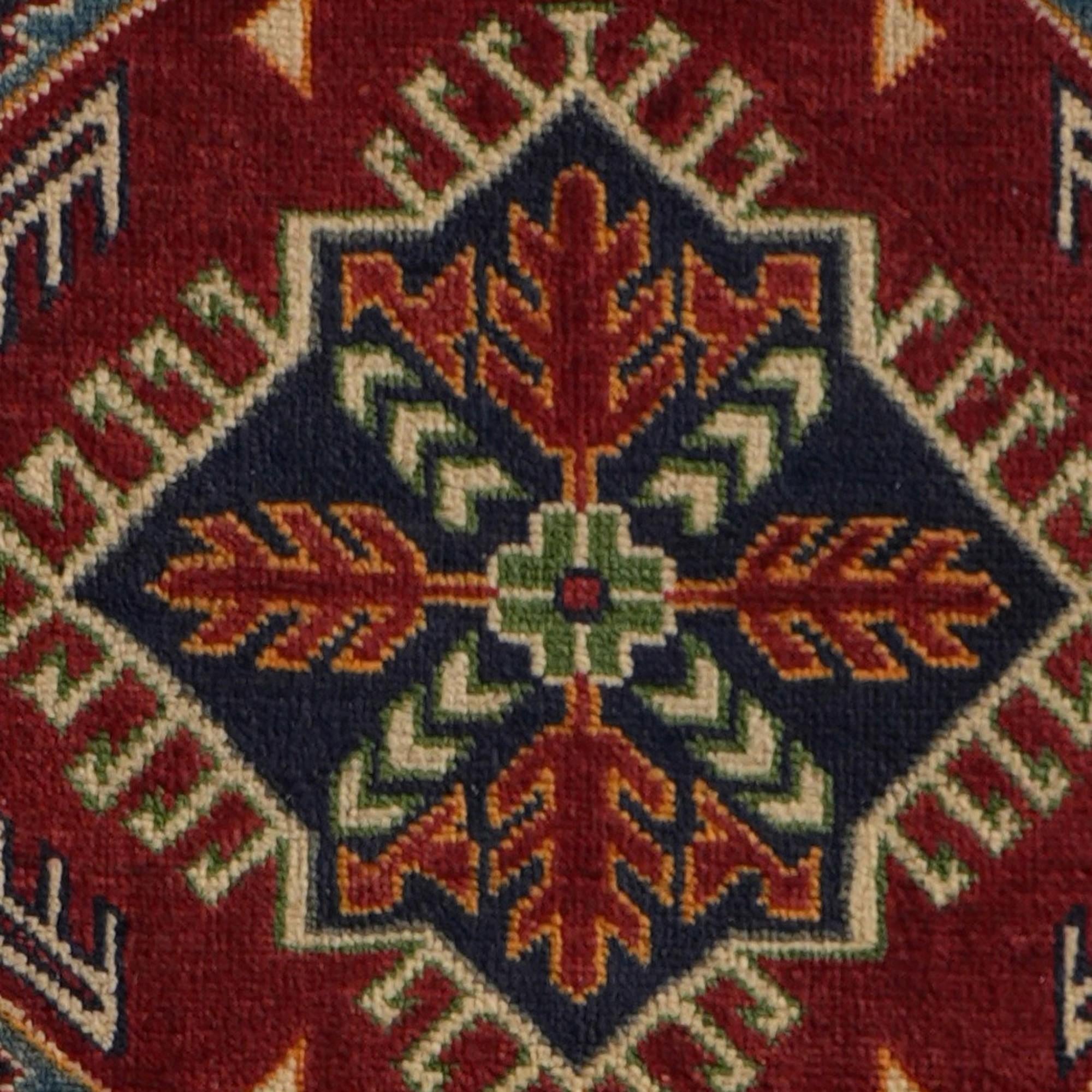 Detail image 10 of 10: 2' 7 x 9' 11 Hand Knotted Kazak Runner Rug