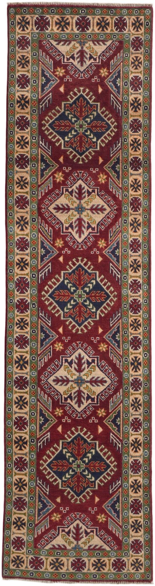 Detail image 2 of 10: 2' 7 x 9' 11 Hand Knotted Kazak Runner Rug