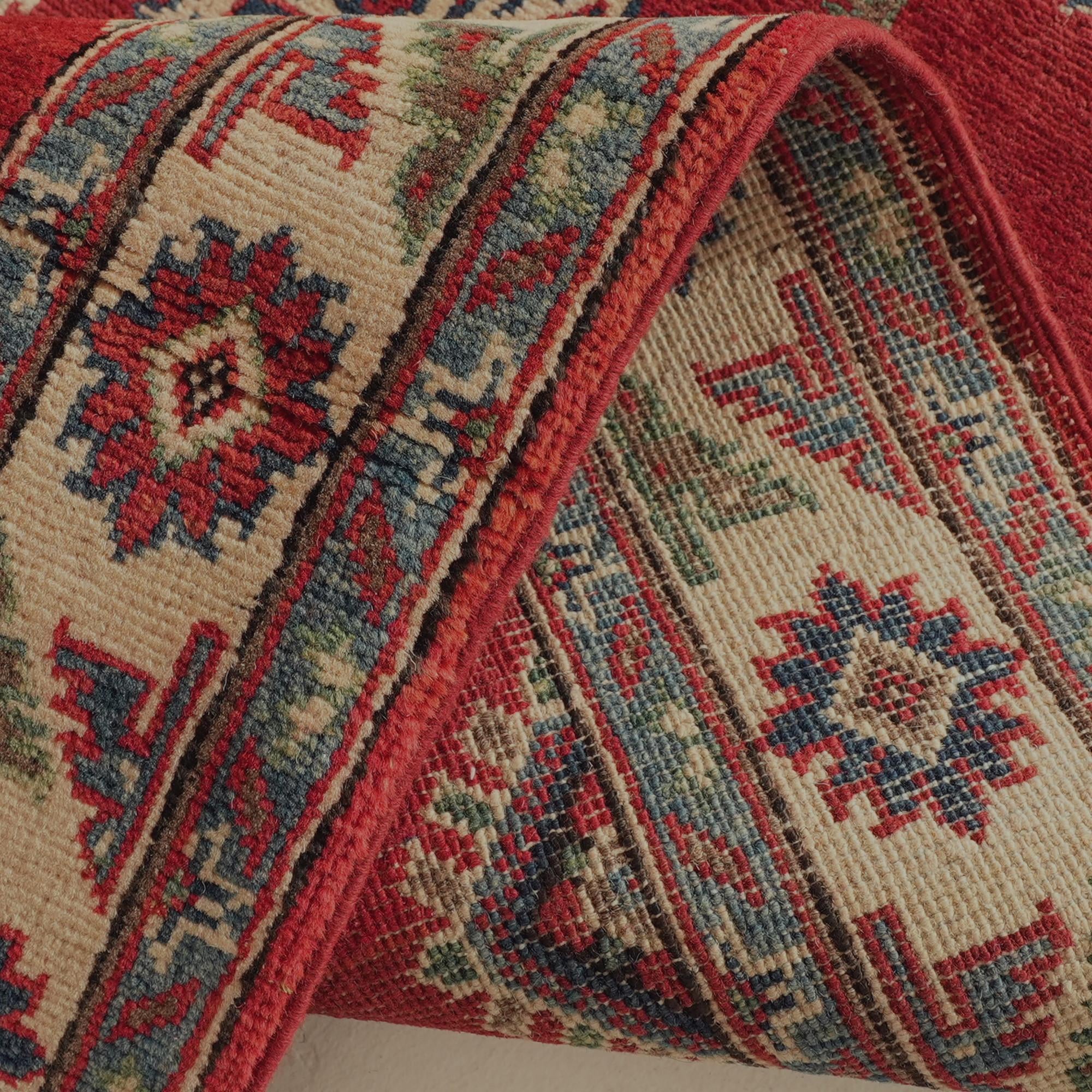 Detail image 8 of 10: 2' 8 x 10' 2 Hand Knotted Kazak Runner Rug