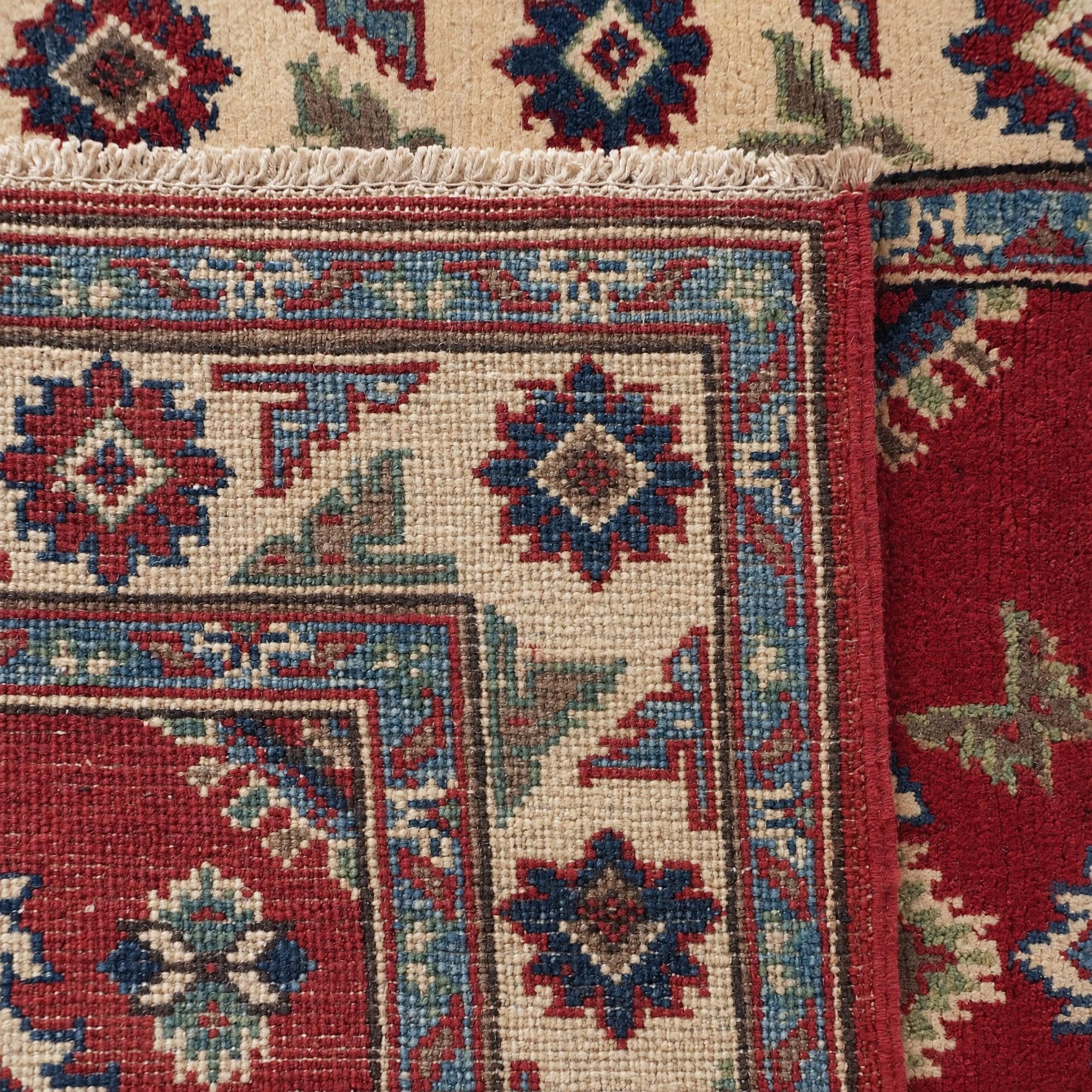 80cm x 310cm Handgeknüpft Kazak Läufer Teppich