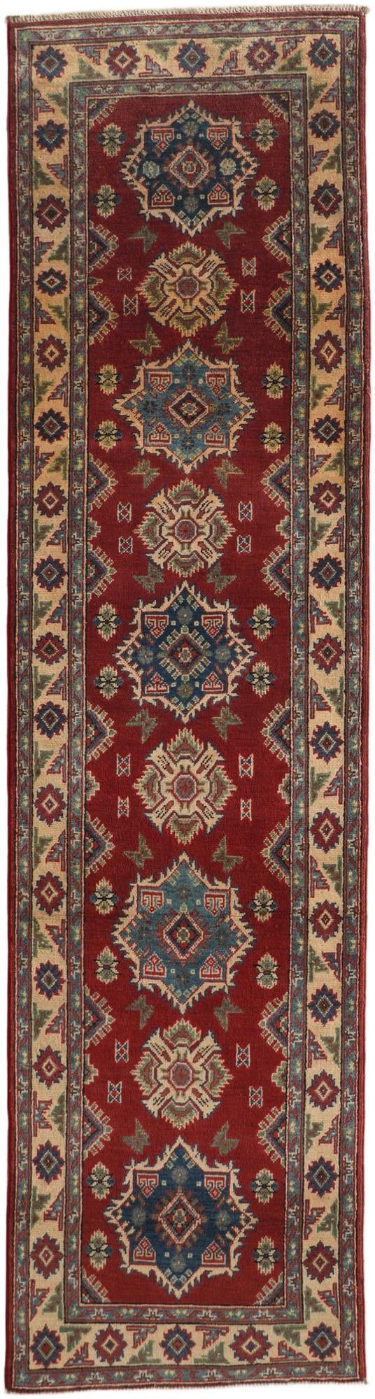 Detail image 2 of 10: 2' 8 x 10' 2 Hand Knotted Kazak Runner Rug