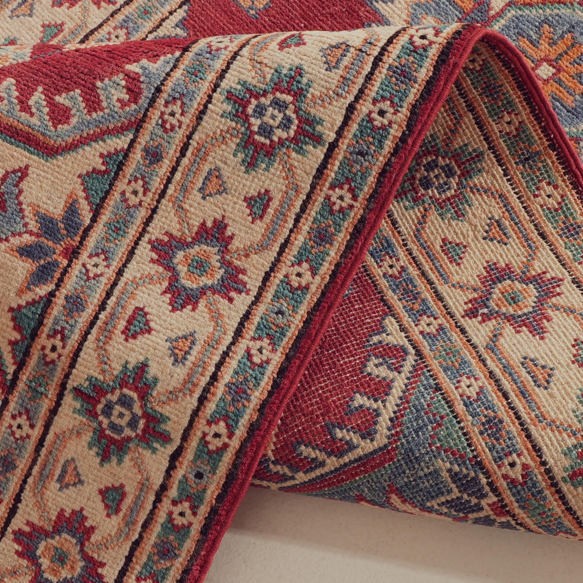 80cm x 305cm Hand Knotted Kazak Runner Rug