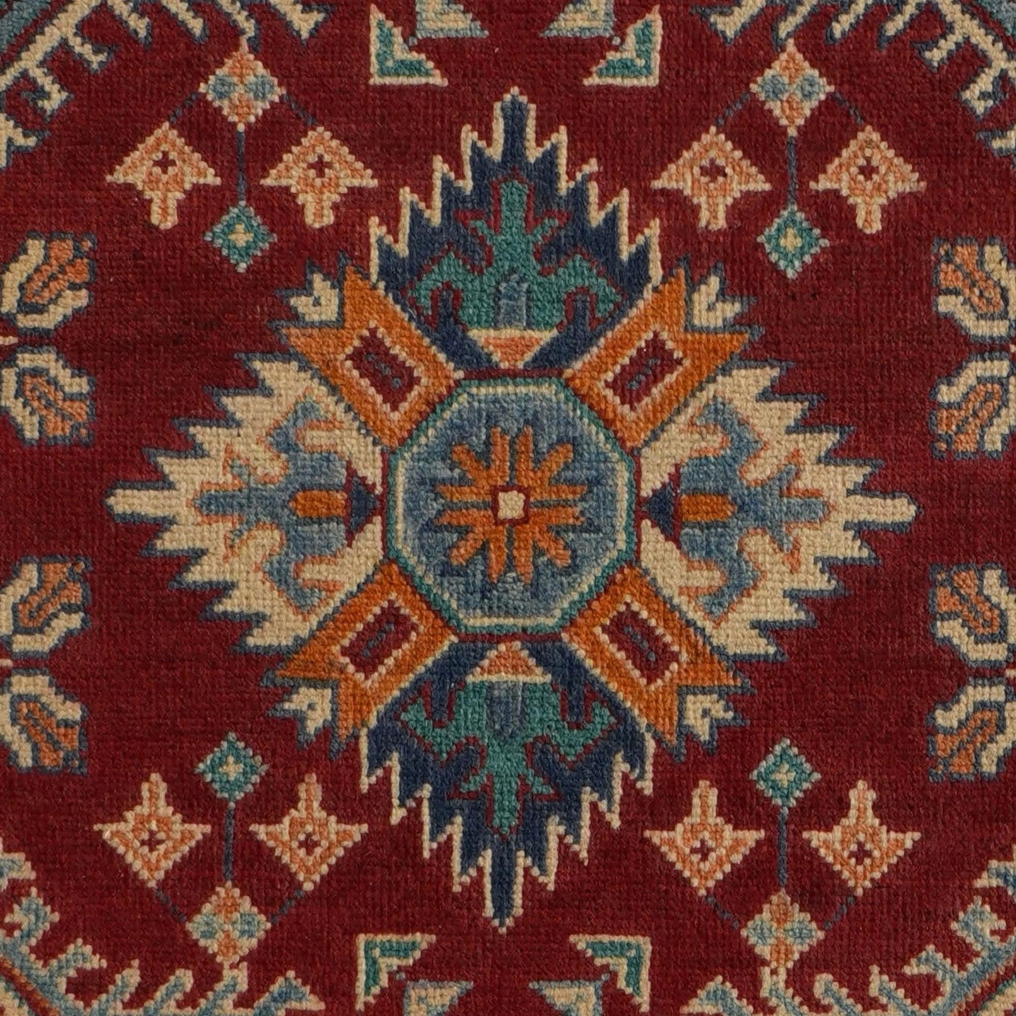 80cm x 305cm Hand Knotted Kazak Runner Rug