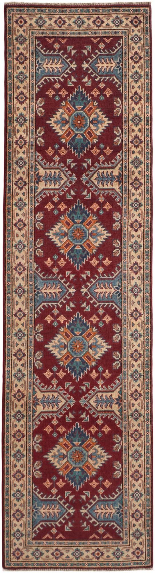 80cm x 305cm Hand Knotted Kazak Runner Rug