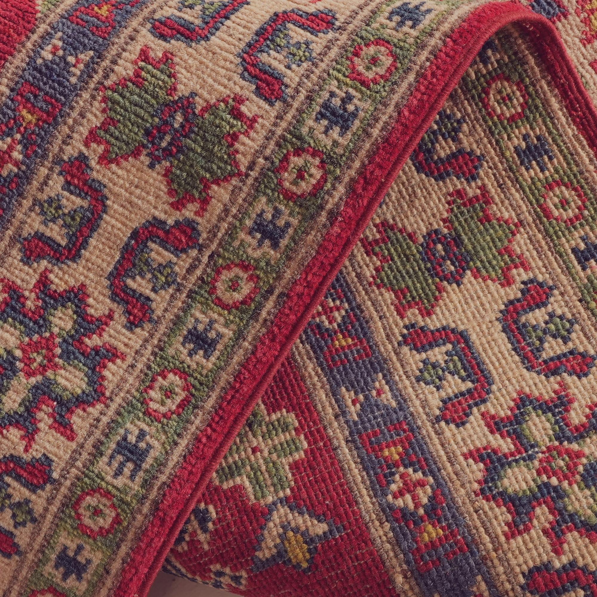 80cm x 300cm Hand Knotted Kazak Runner Rug