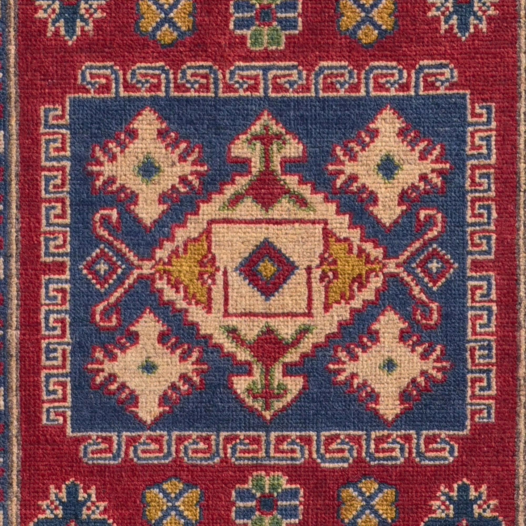 80cm x 300cm Hand Knotted Kazak Runner Rug