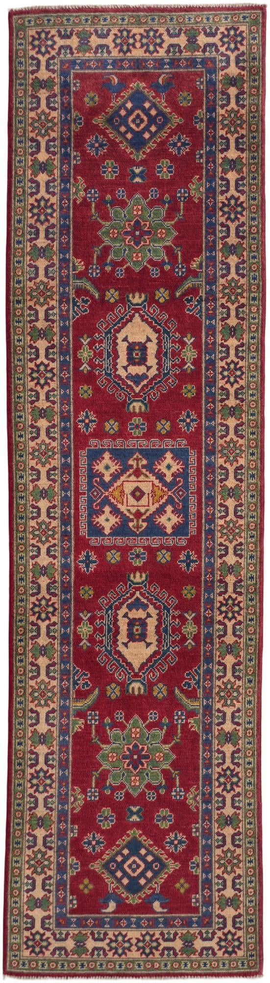 80cm x 300cm Hand Knotted Kazak Runner Rug